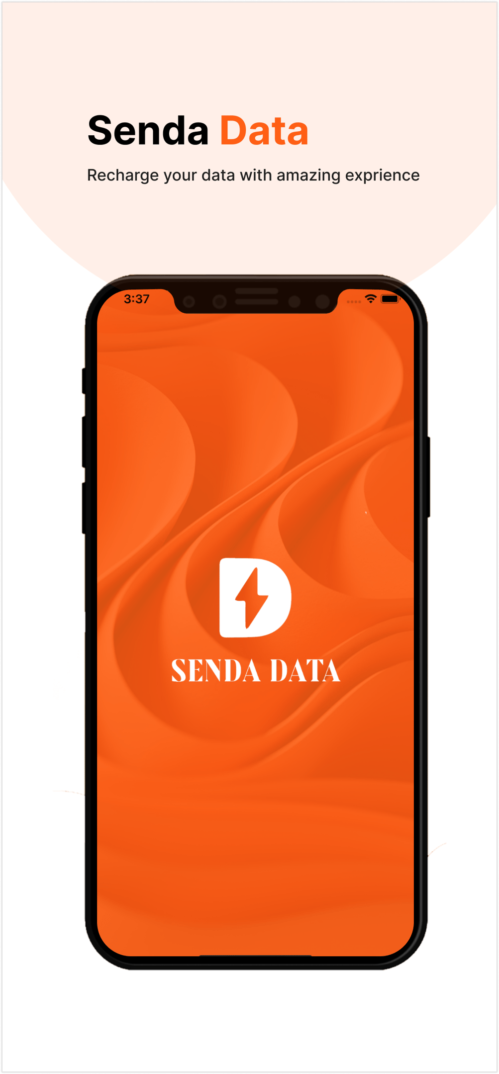 Senda Data app splash screen — Recharge your data with amazing experience