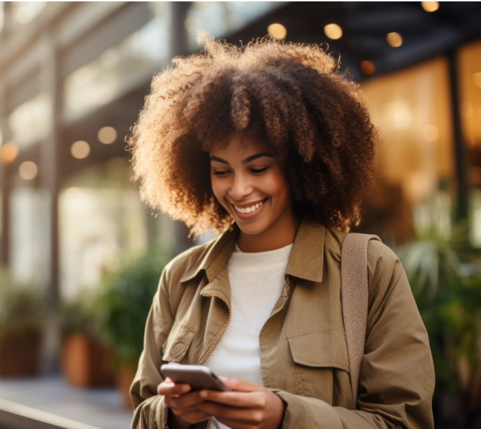 Person receiving a digital gift card on their phone